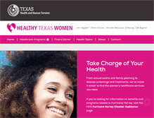 Tablet Screenshot of healthytexaswomen.org